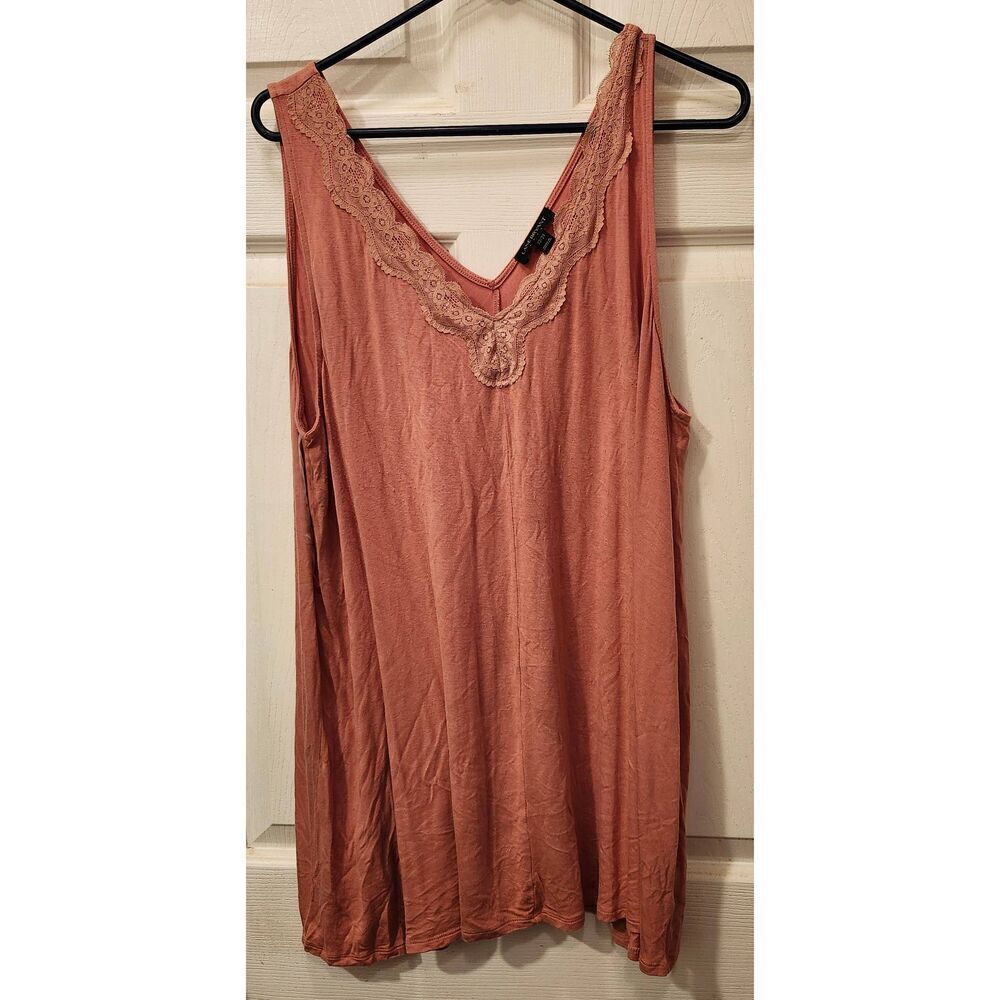 Lane Bryant Lace-Trim On Neck Swing Tank/Tunic Size 22/24